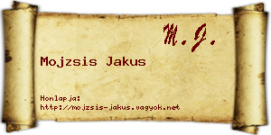 Mojzsis Jakus névjegykártya